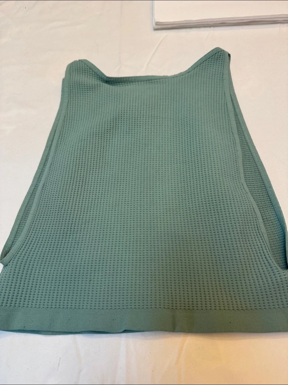 Free People Mint Green Waffle Knit crop Tank